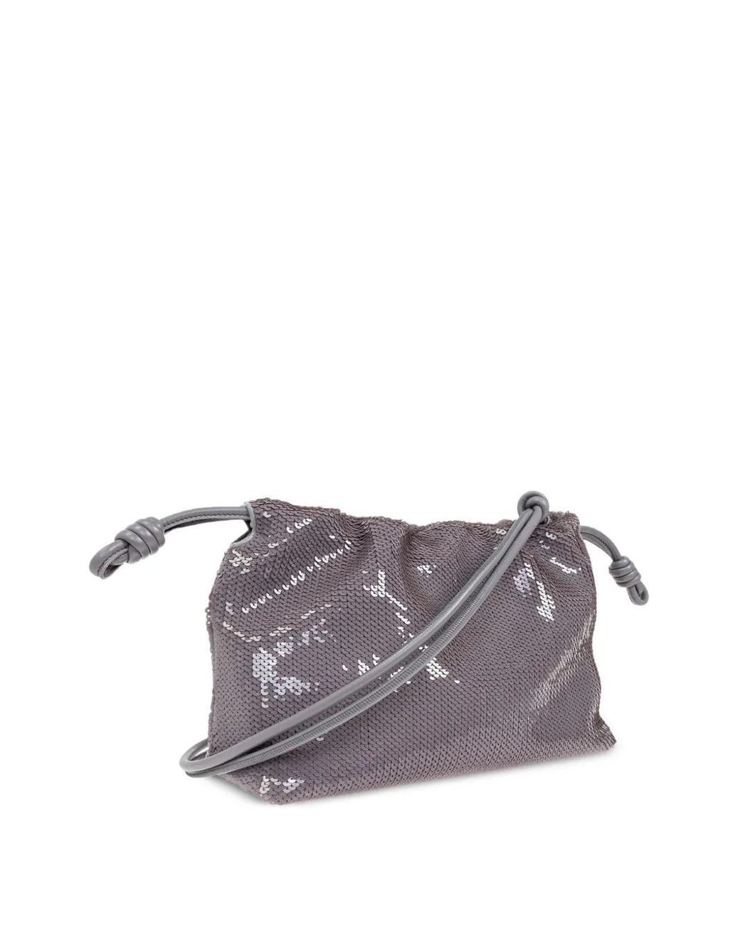 Loewe Gray Sequin-Embellished Shoulder Bag