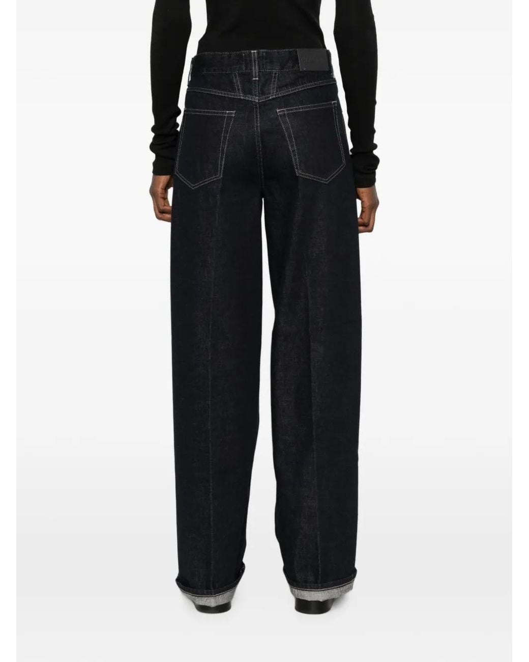 Jean Ample Nikka À Patch Logo Closed en coloris Blue