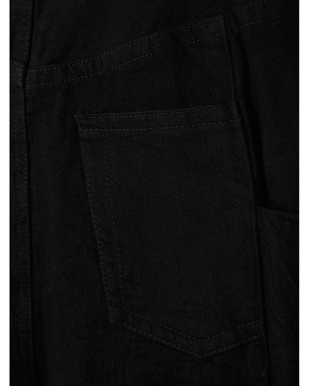 Sacai Black Jupe En Jean À Taille Ceinturée