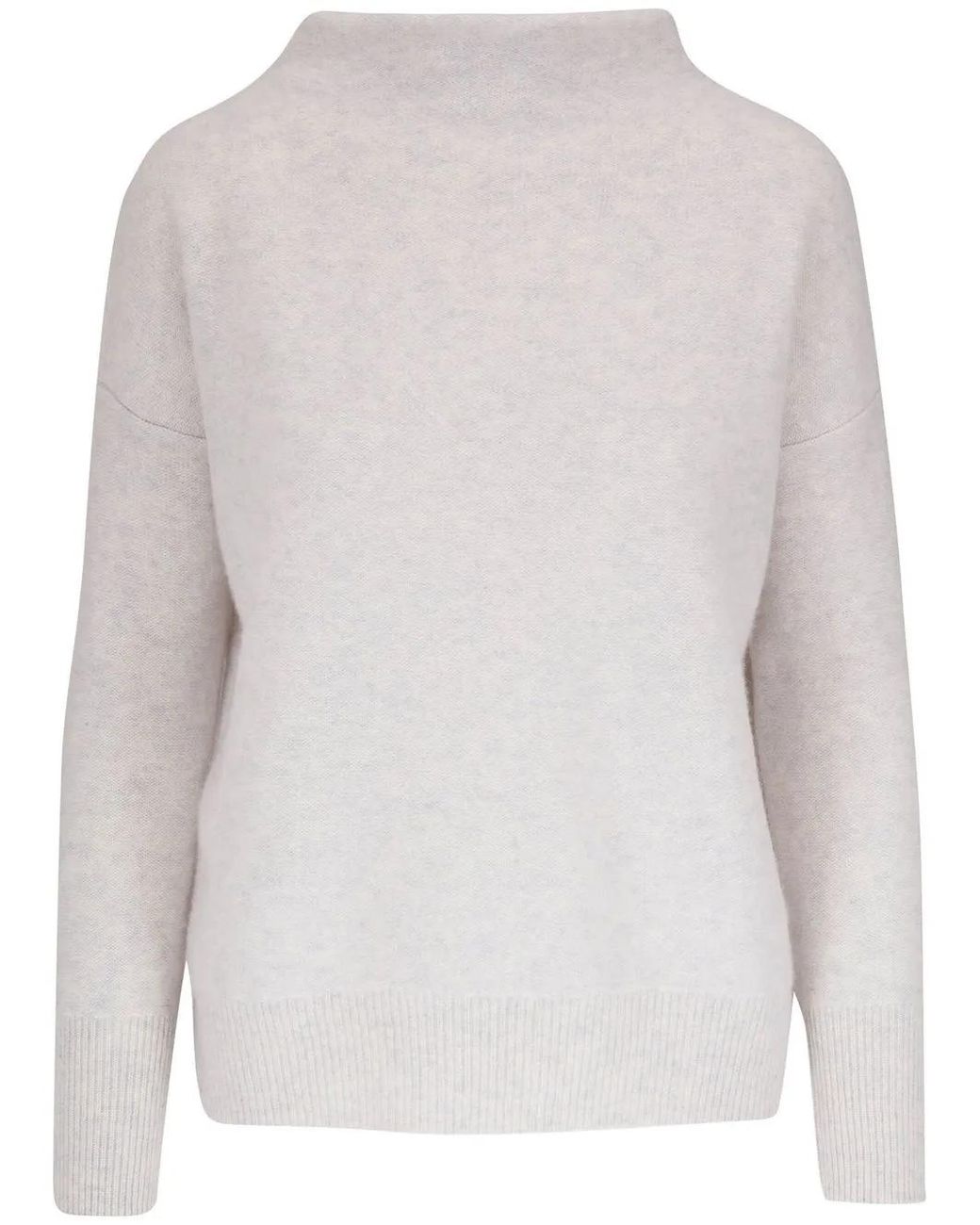 Vince White Klassischer Kaschmirpullover