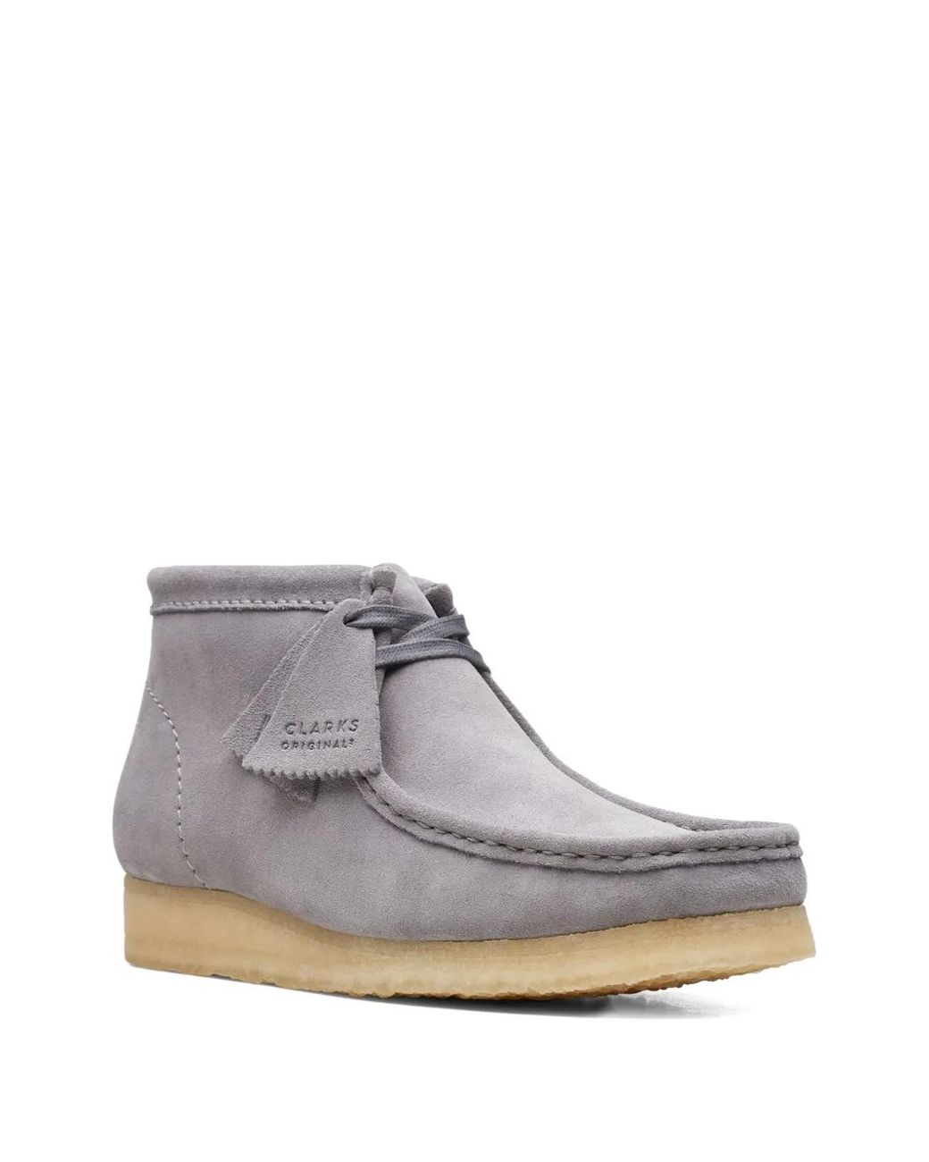 Clarks Gray Wallabee Round-Toe Boots for men