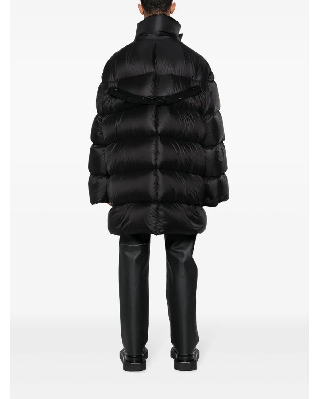 Rick Owens Black Snap-Front Goose Down Puffer for men