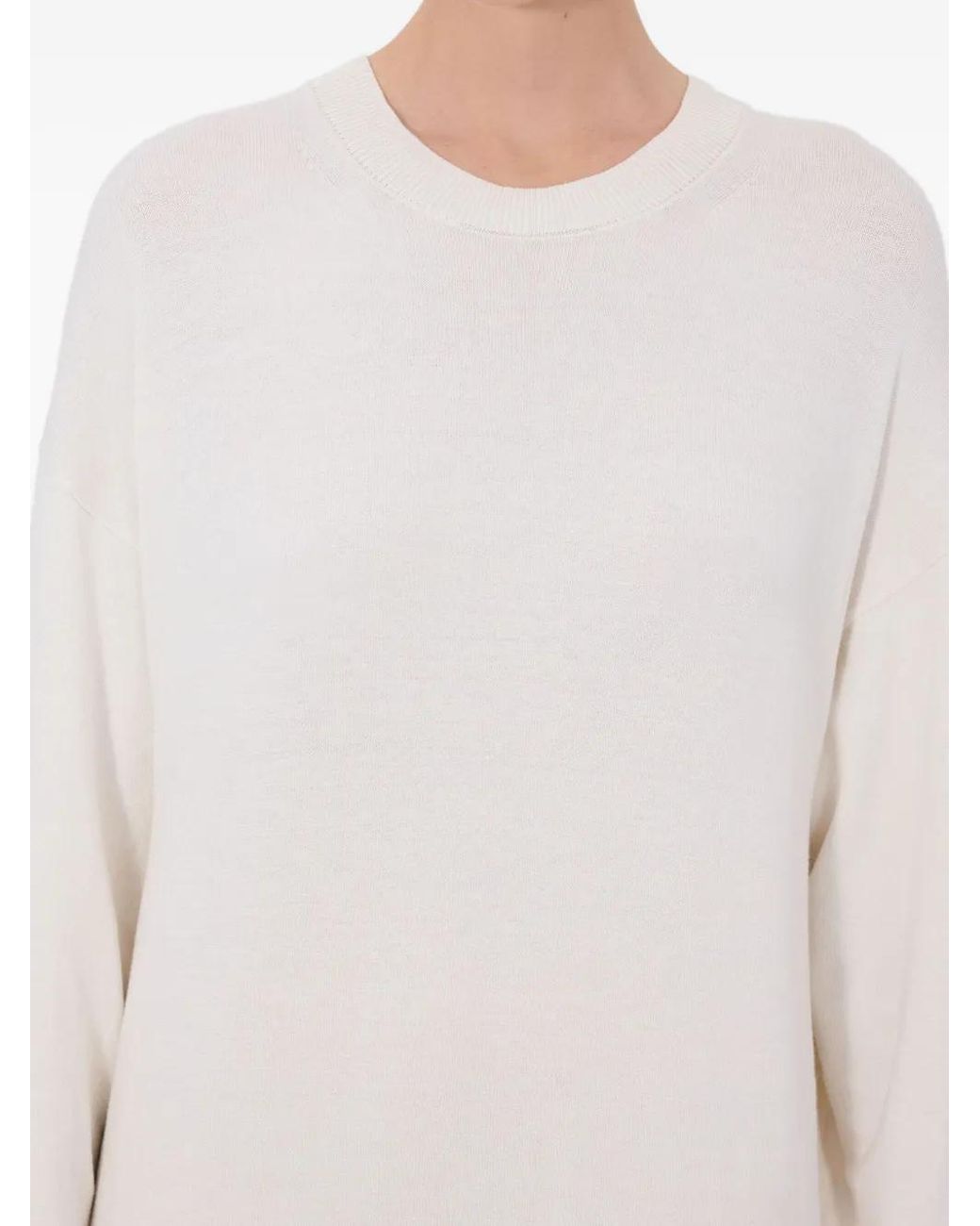 Loulou de Saison White Lucy Long-Sleeve Knitted Maxi Dress