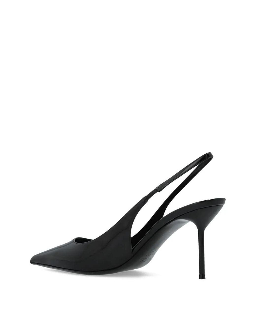 Paris Texas Black Pointed-Toe Slingback Pumps