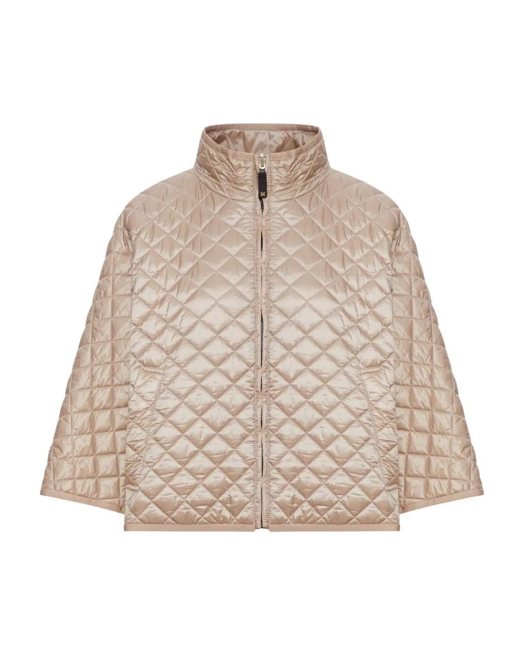 Max Mara Natural Dolphin Quilted High-Neck Jacket