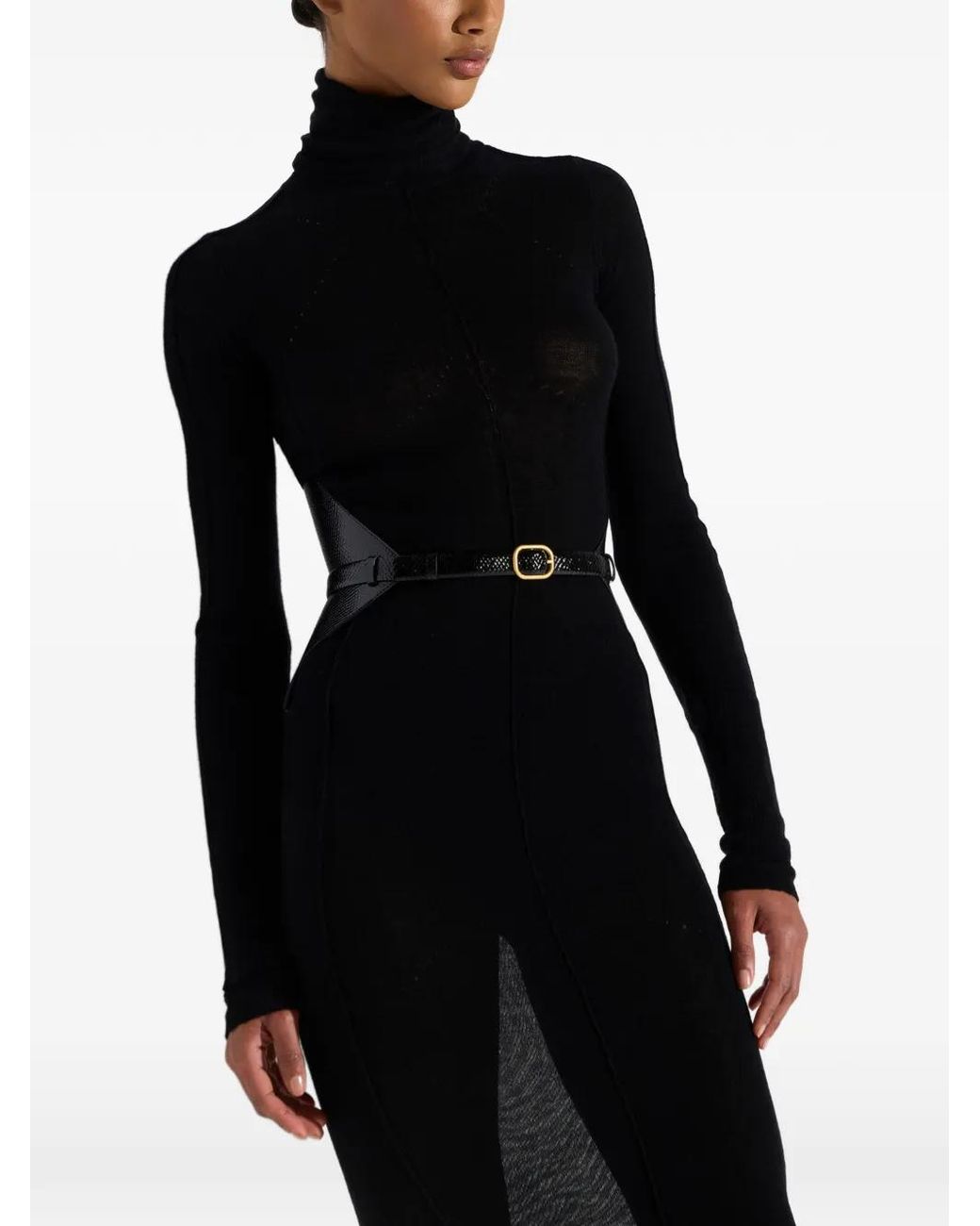 Elisabetta Franchi Blue Knit Openwork Dress