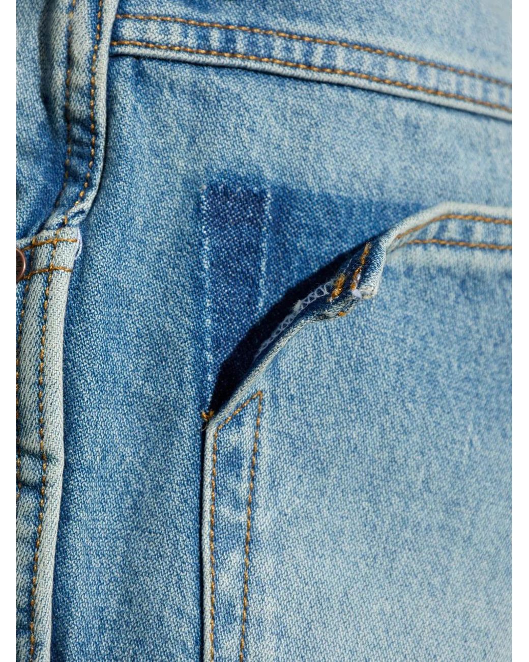 Victoria Beckham Blue High-Rise Straight-Leg Jeans