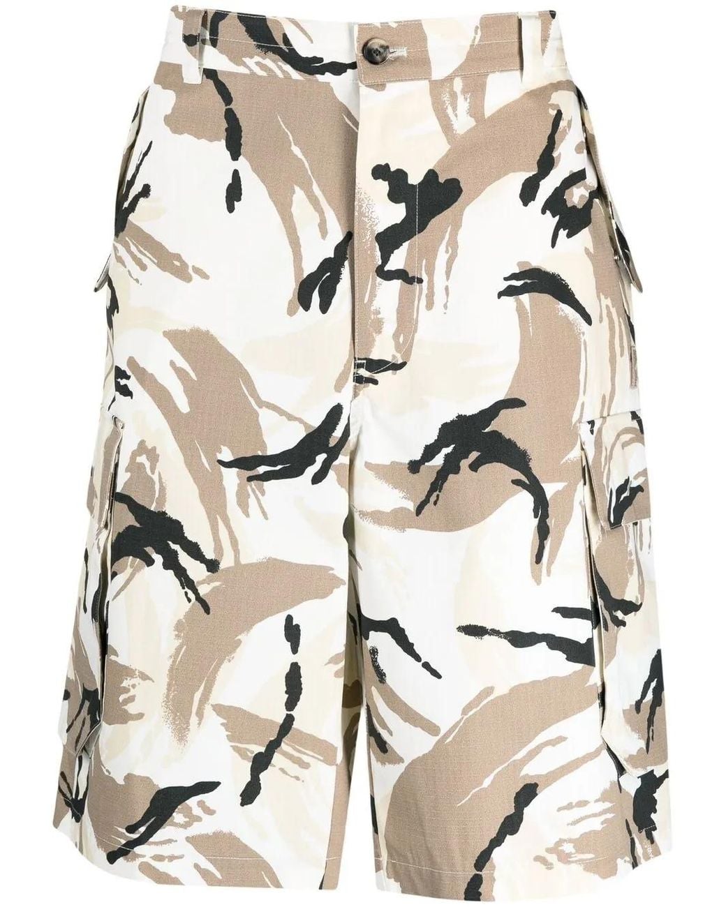 KENZO Natural Tropic Camo Cargo Shorts for men