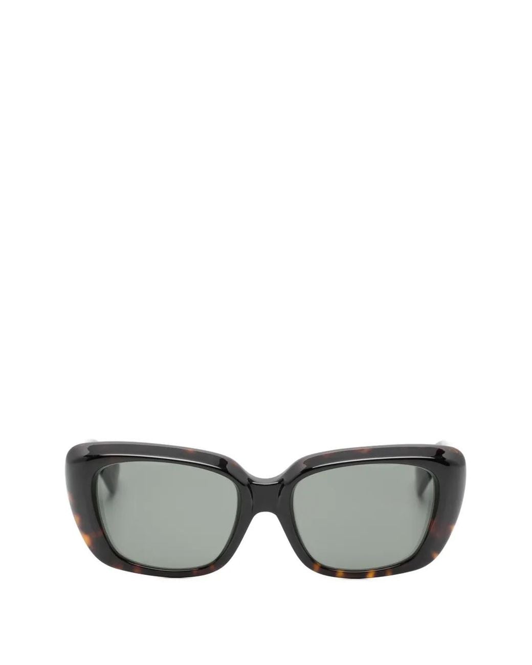 Saint Laurent Gray Rectangle Frame Sunglasses