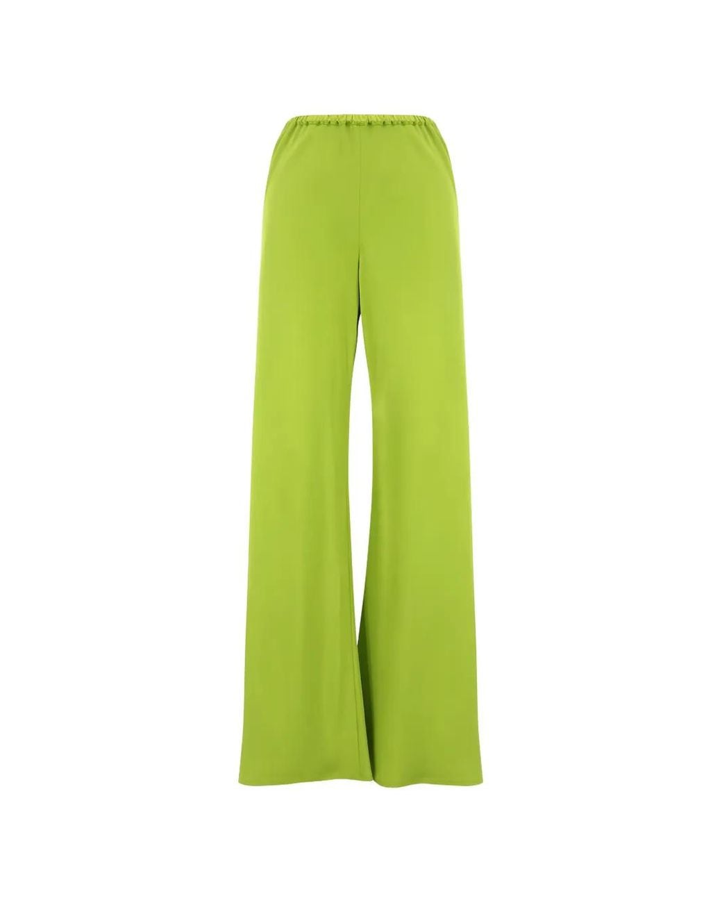 SABLYN Green Naomi Bias-Cut Silk Trousers