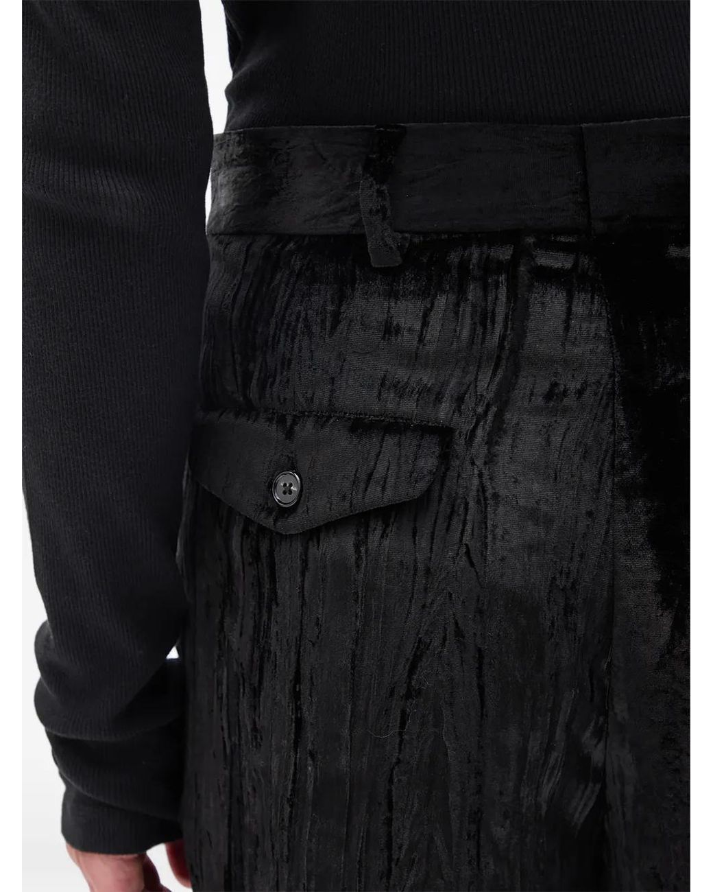 Ann Demeulemeester Black Relaxed-Fit Trousers for men