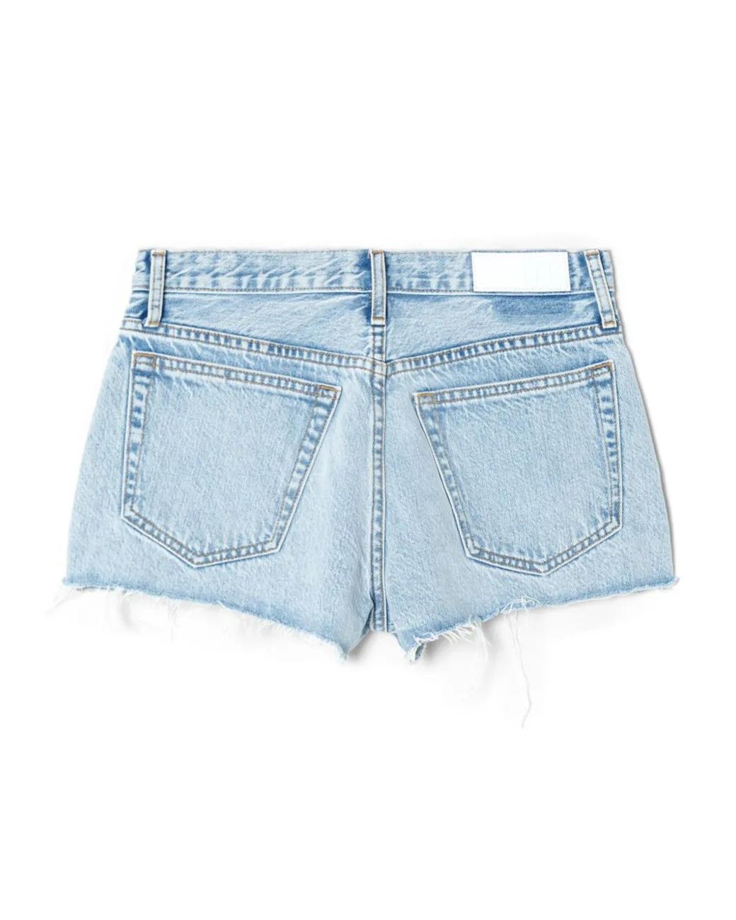 Re/done Blue Mid-Rise Denim Shorts
