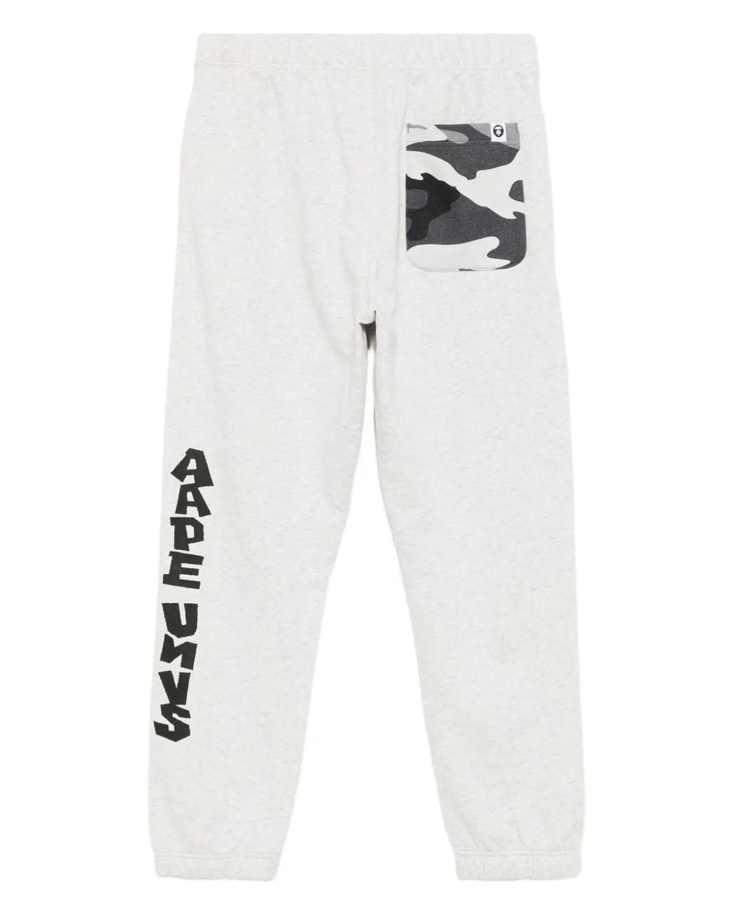 Aape By A Bathing Ape White Logo-Patch Track Pants for men