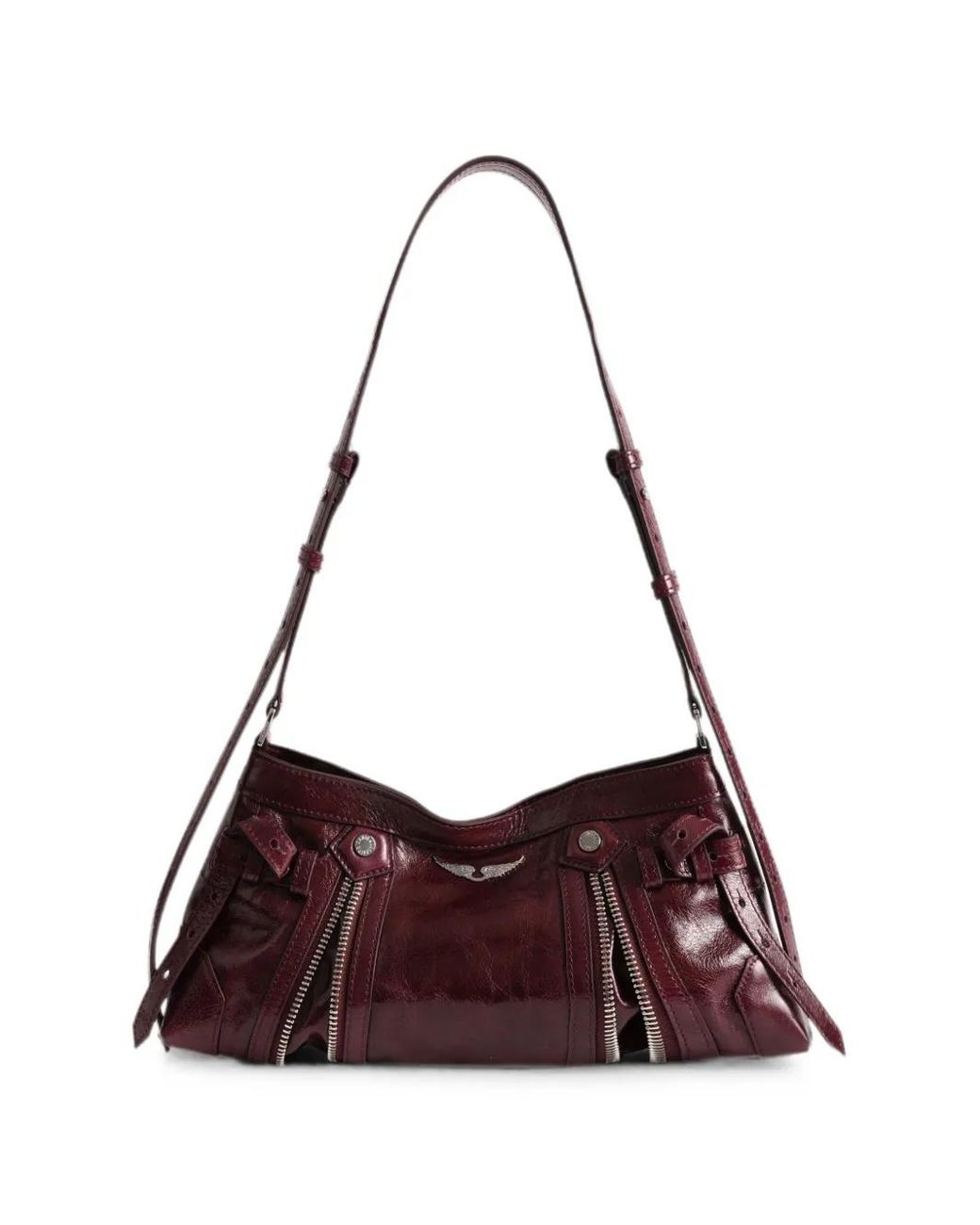 Zadig & Voltaire Purple Madison Mini Vintage Patent Bag