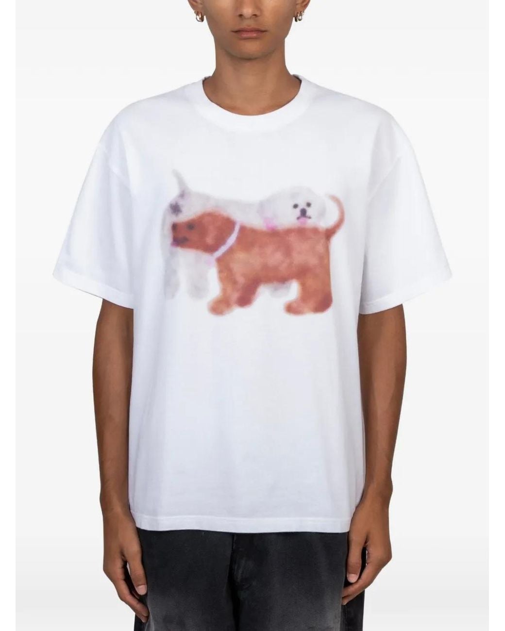 Carne Bollente White Graphic-Print T-Shirt for men