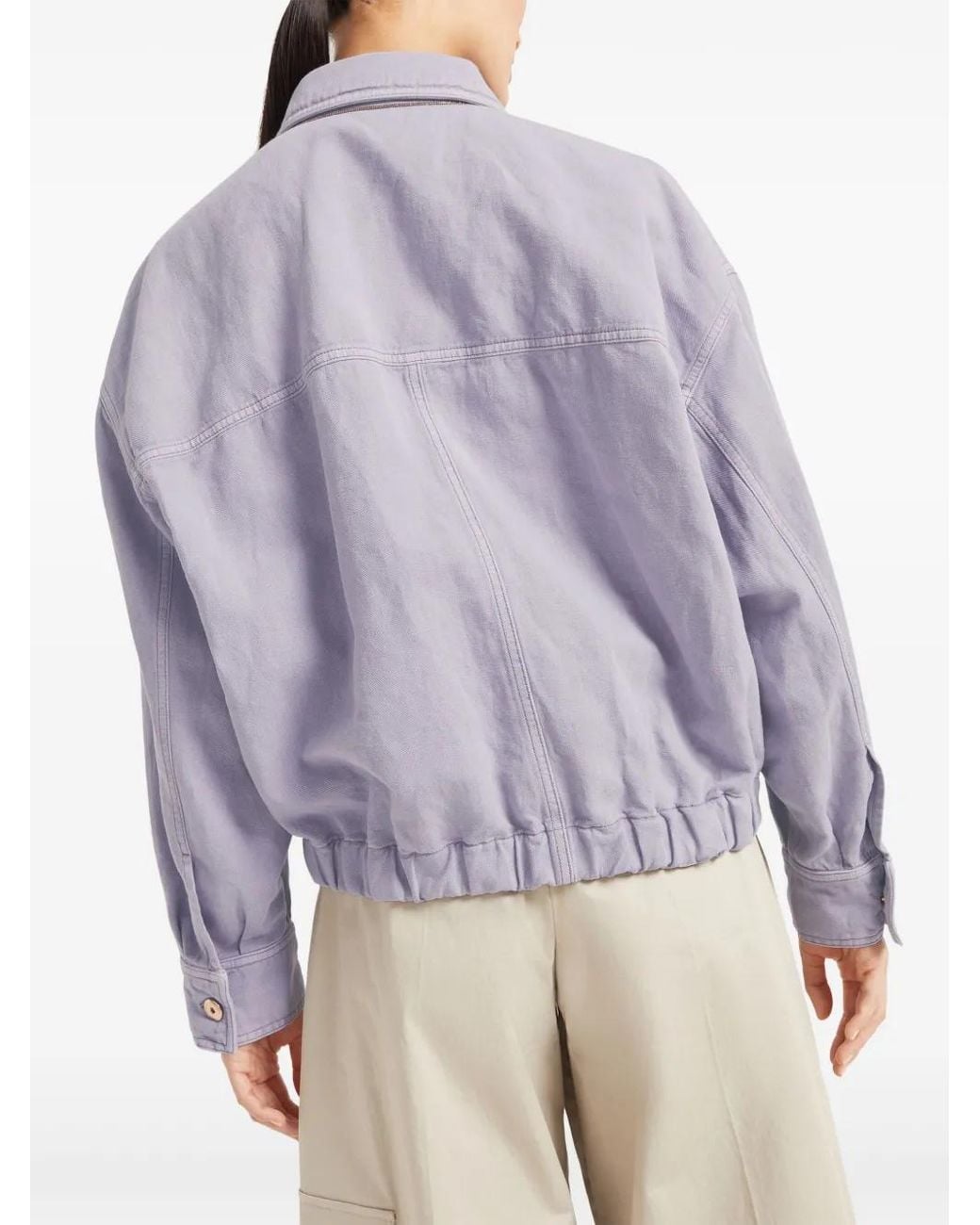 Brunello Cucinelli Blue Button-Up Jacket