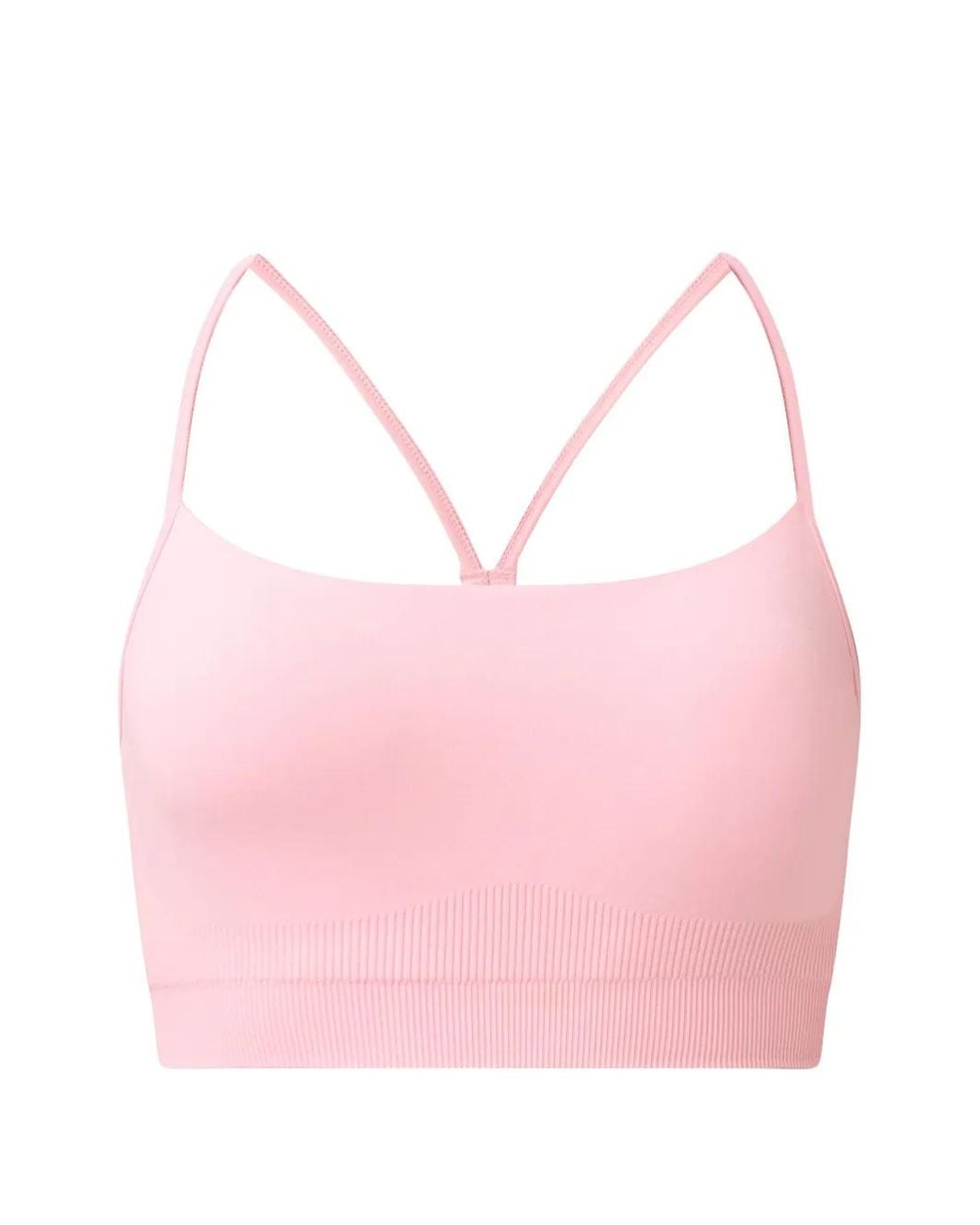 Sweaty Betty Pink Spirit Restored Ribbed-Knit Sports Bra