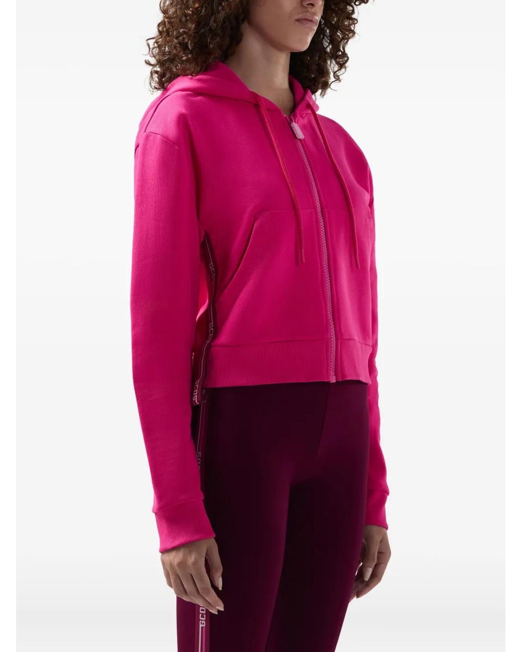 Gcds Pink Zip Hooded Jumpers