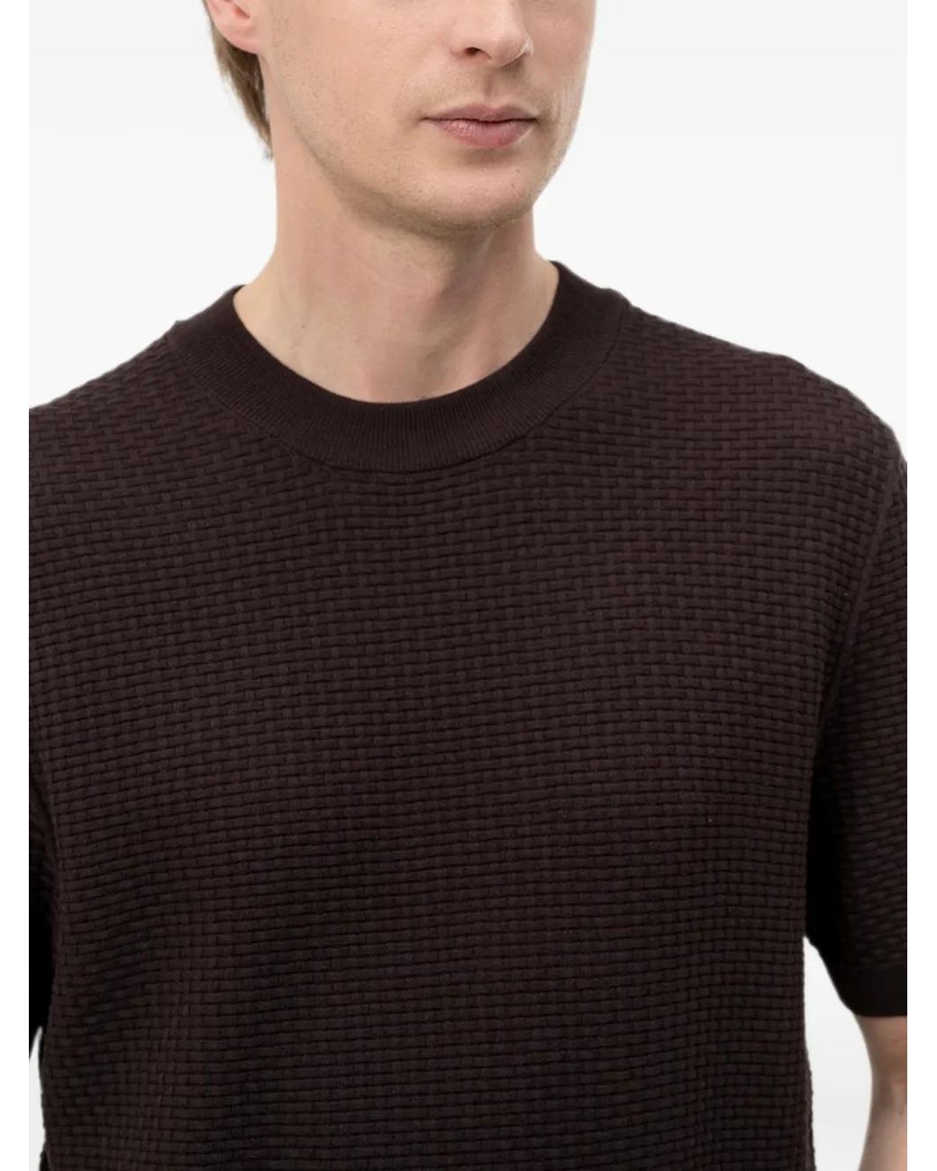 Boss Black Knitted-Structure Sweater for men