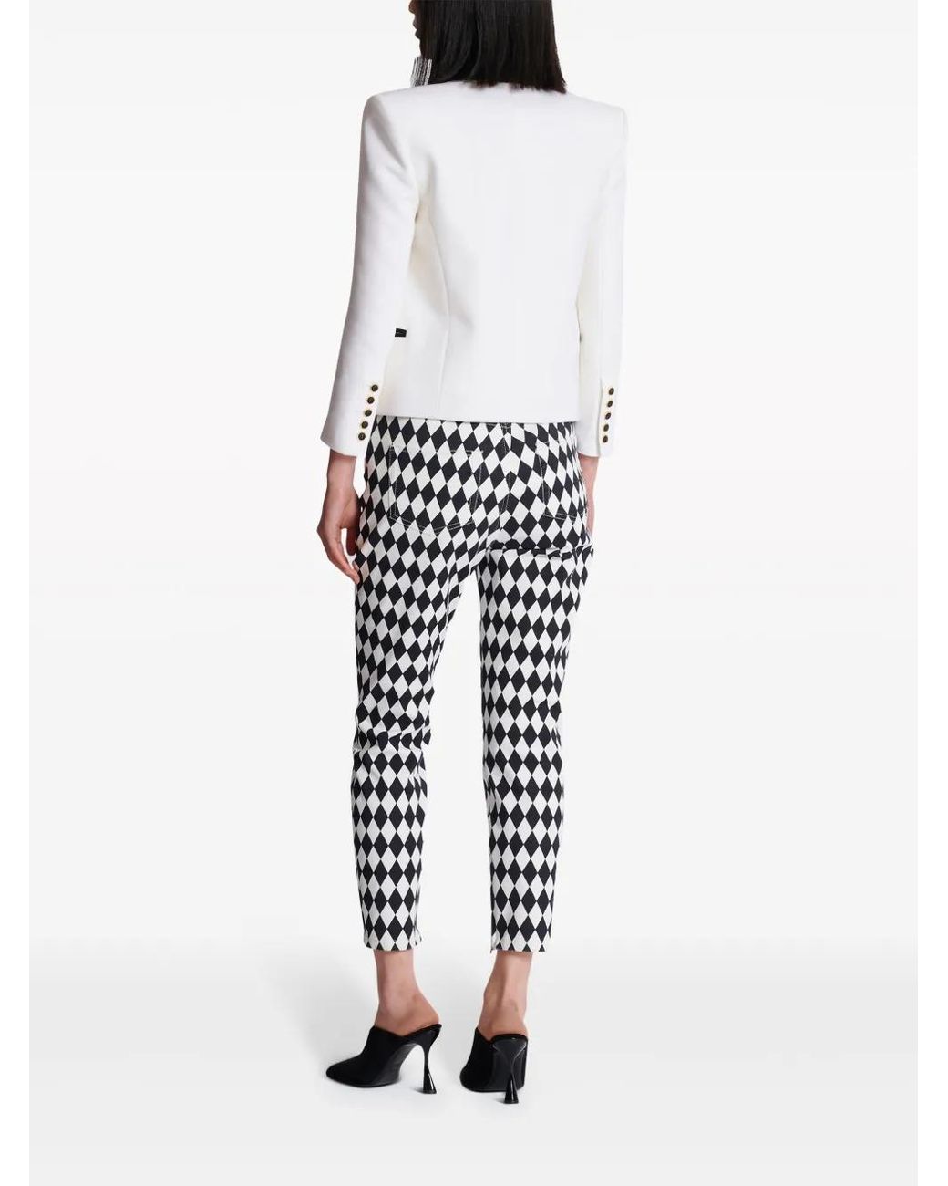 Balmain Black Chic 6-Button Jacket With Contrast Lapels