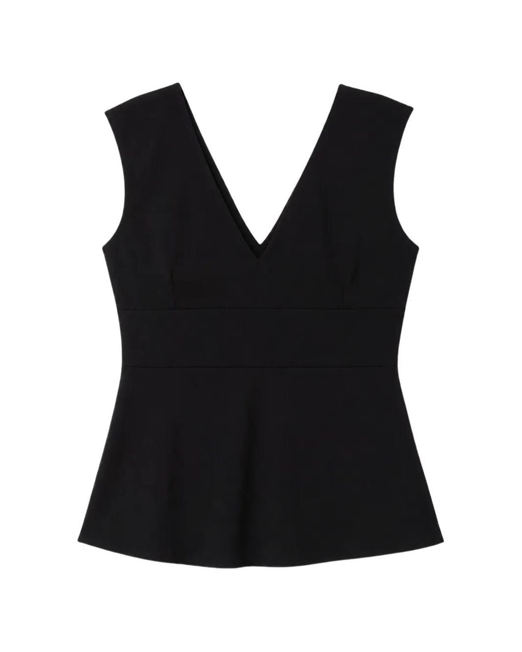 Max Mara Black V-Neck Top