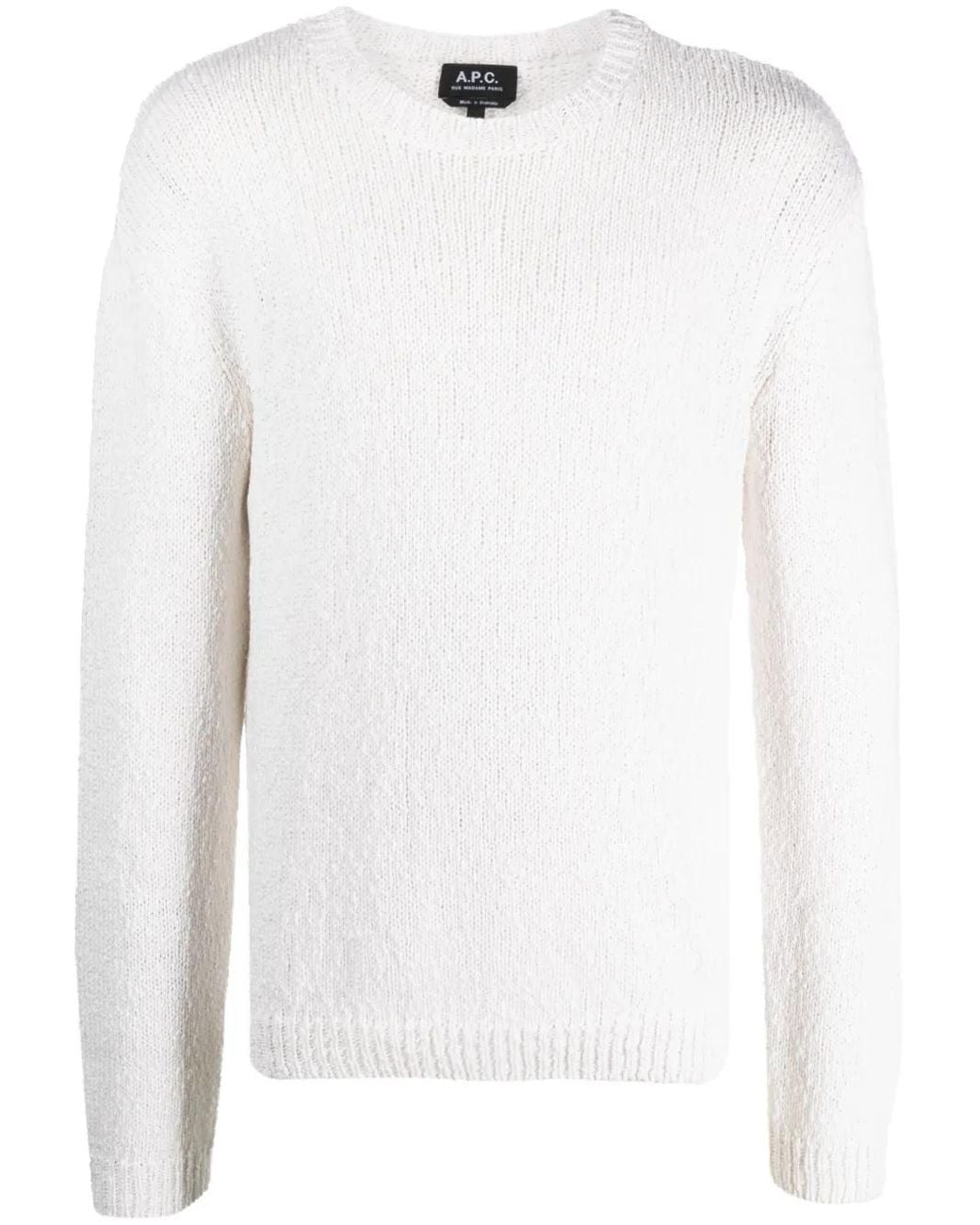 A.P.C. Strickpullover Mit Rundhalsausschnitt in White für Herren