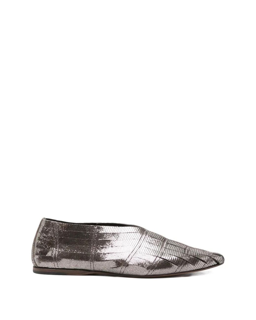 Pantanetti White Ballerinas Mit Spitzer Kappe