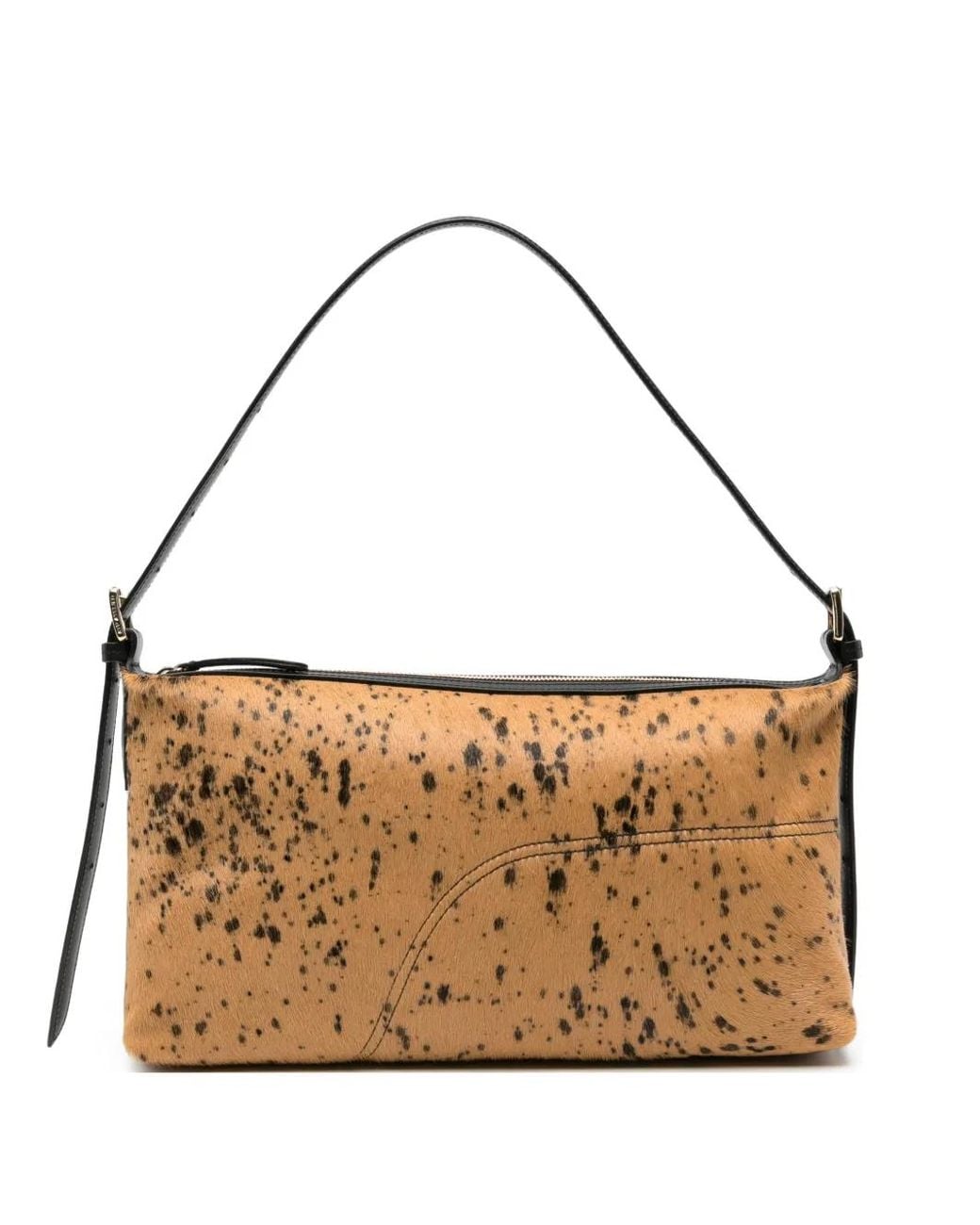 Atp Atelier Brown Animal-Print Leather Shoulder Bag