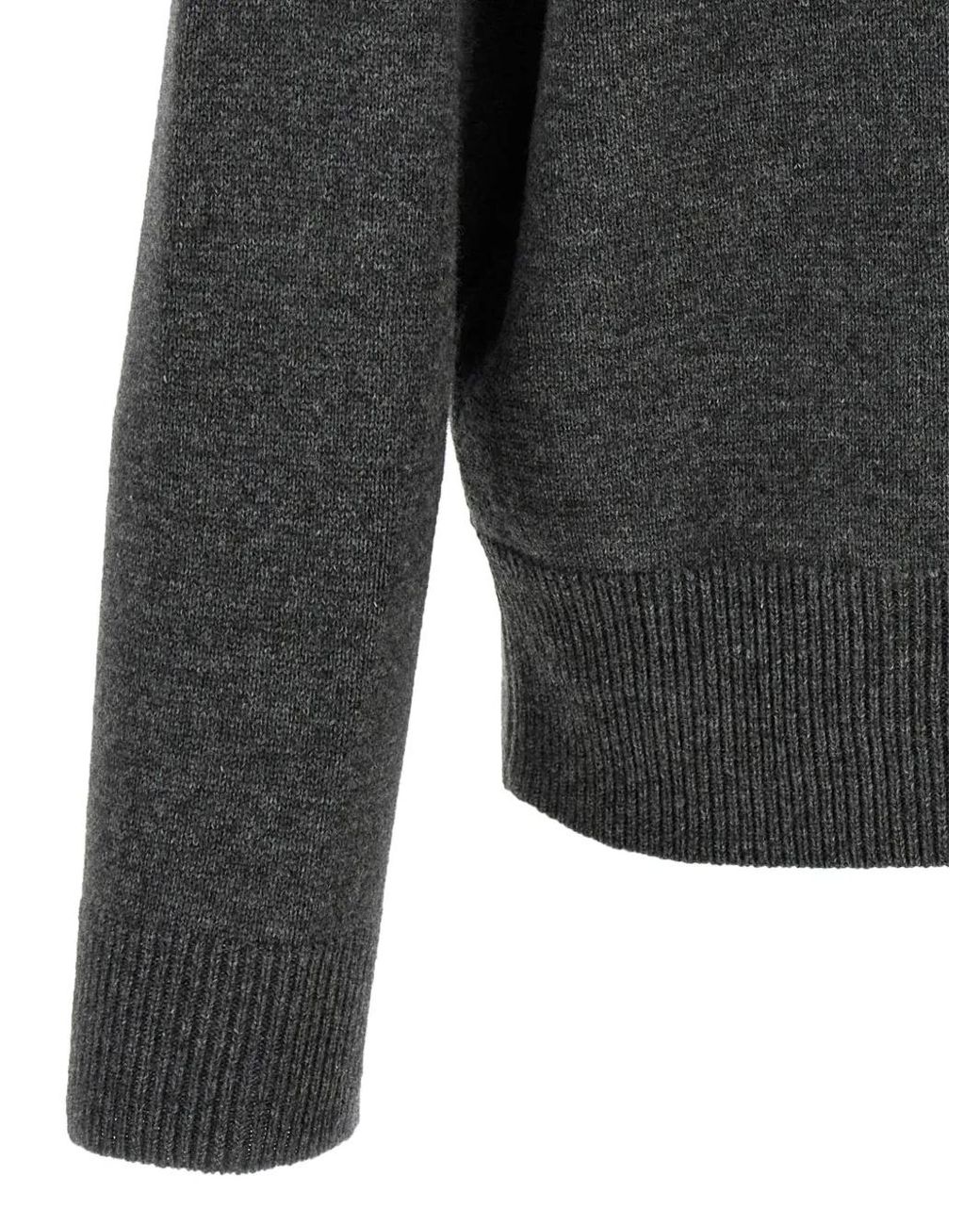 LARMERI STUDIO Gray Half-Zip Sweater