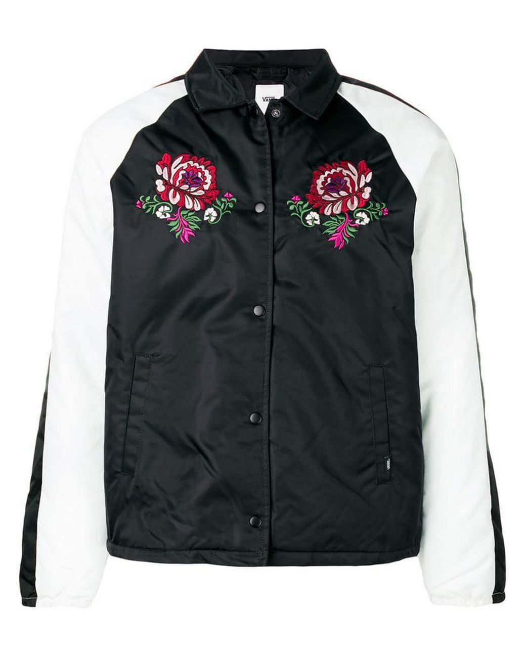 Vans Rose Embroidered Shirt Jacket in Black for Men | Lyst