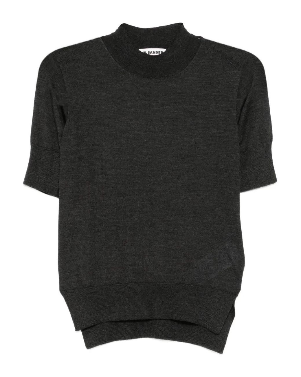 Jil Sander Black Crew-Neck Top