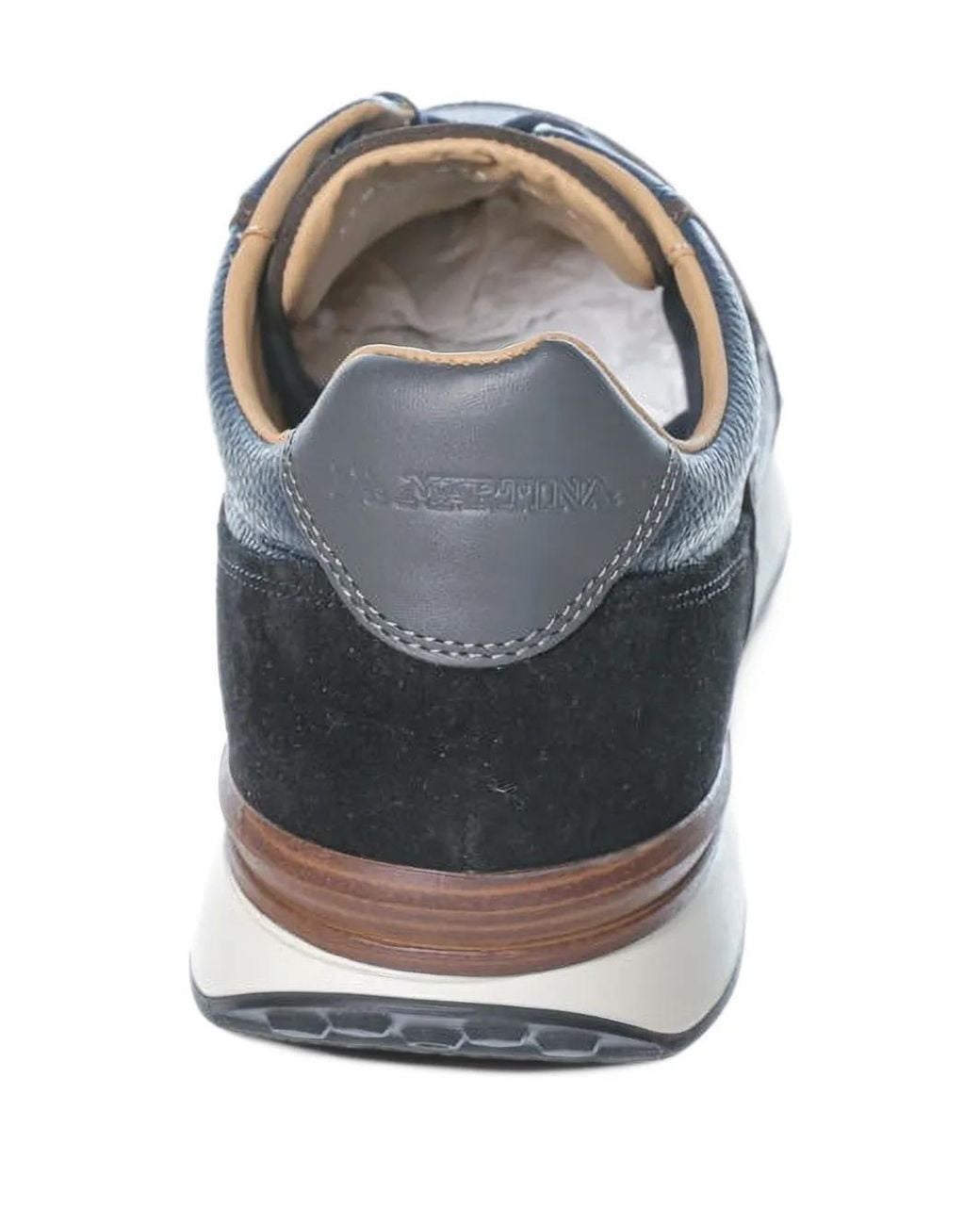 La Martina Blue Panelled Low-Top Sneakers for men