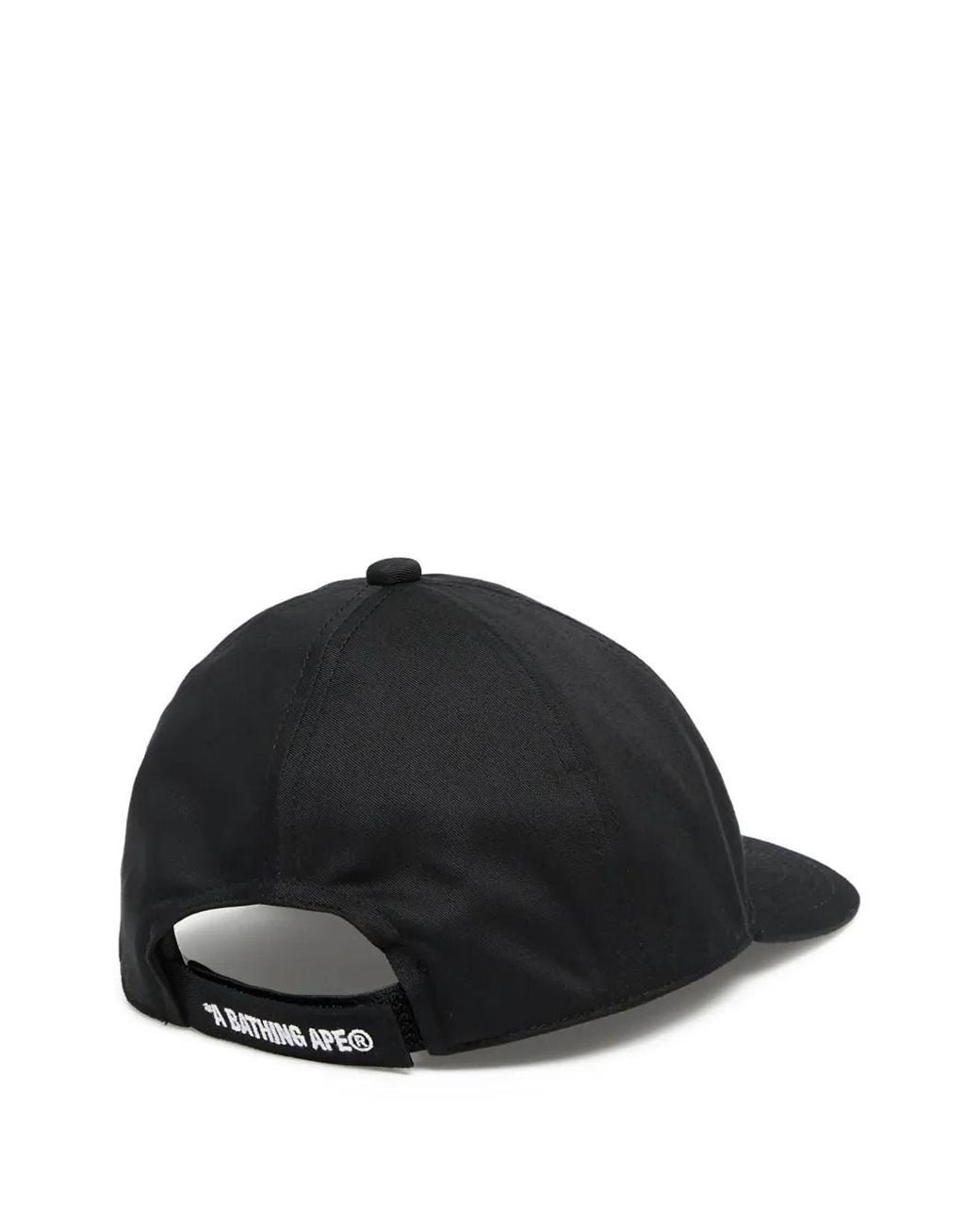 A Bathing Ape Black Logo Embroidered Cap