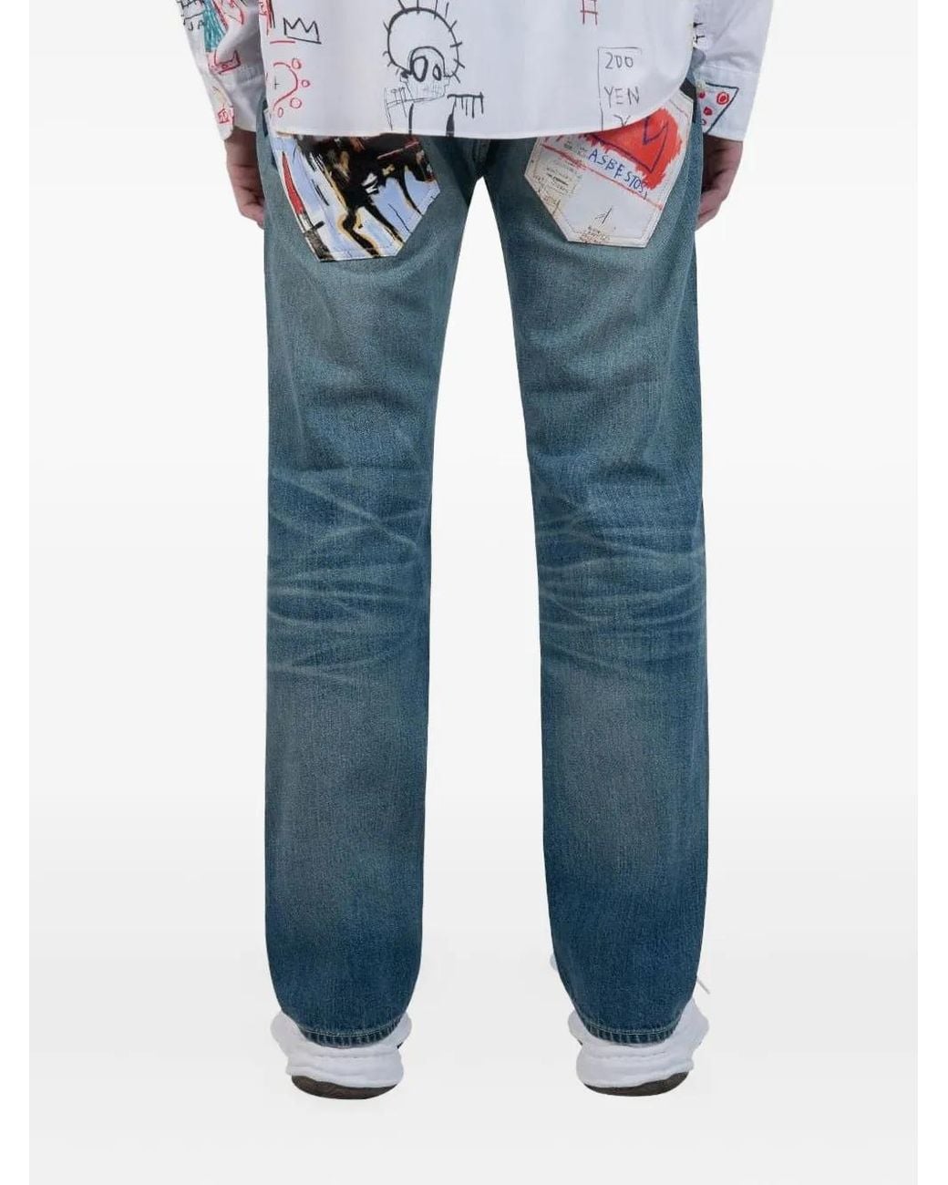 Junya Watanabe Blue Patch-Pockets Jeans for men
