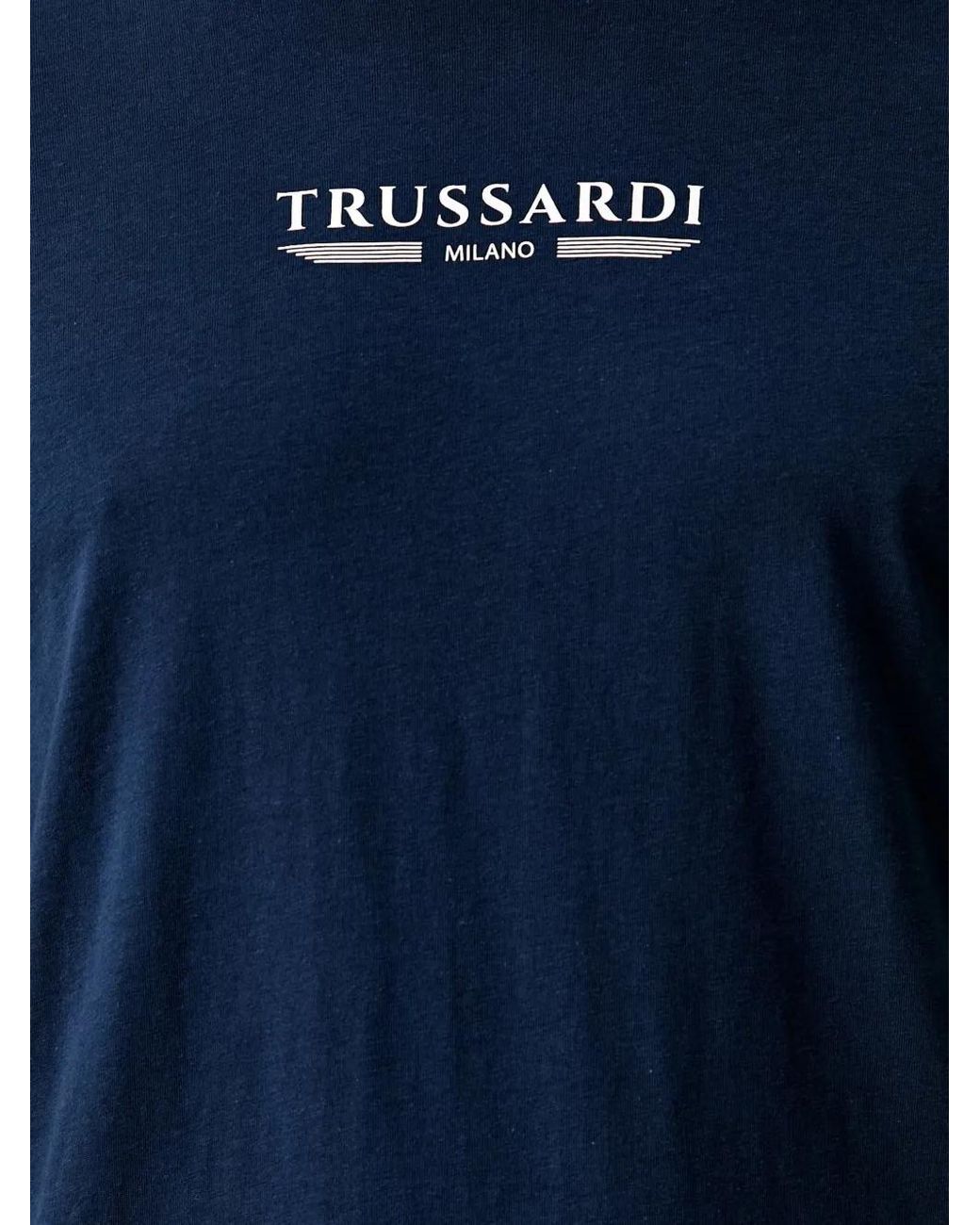 Trussardi Blue Logo-Print Short-Sleeve T-Shirt for men