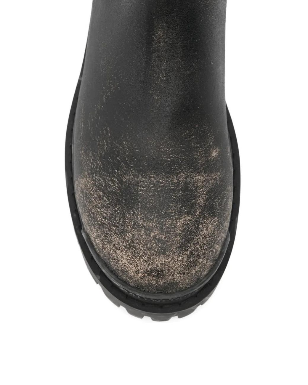Balenciaga Black Strike Logo Chelsea Boots for men