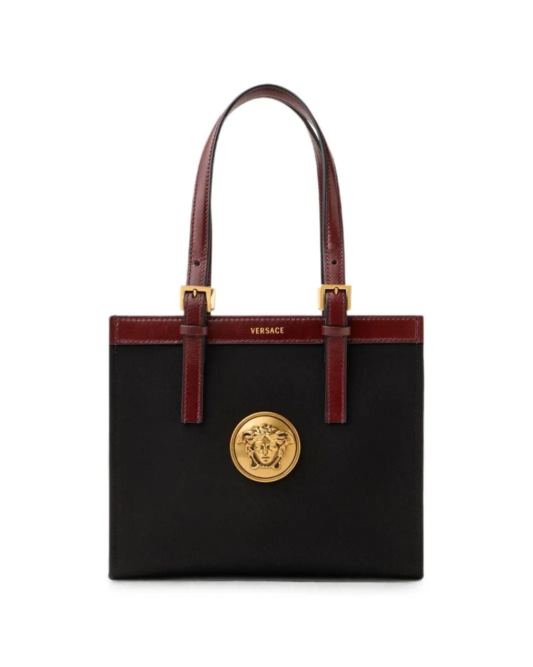 Versace Black Cabas En Toile Rivière Mini