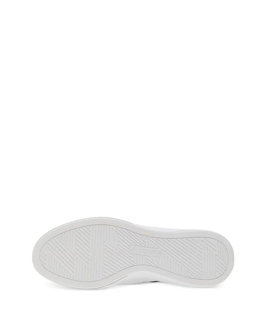 Skechers White Panelled Logo-Print Sneakers