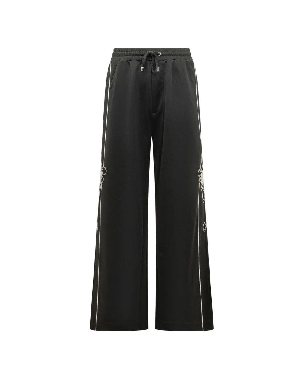 Amiri Black Lasso Embroidered Track Pants for men