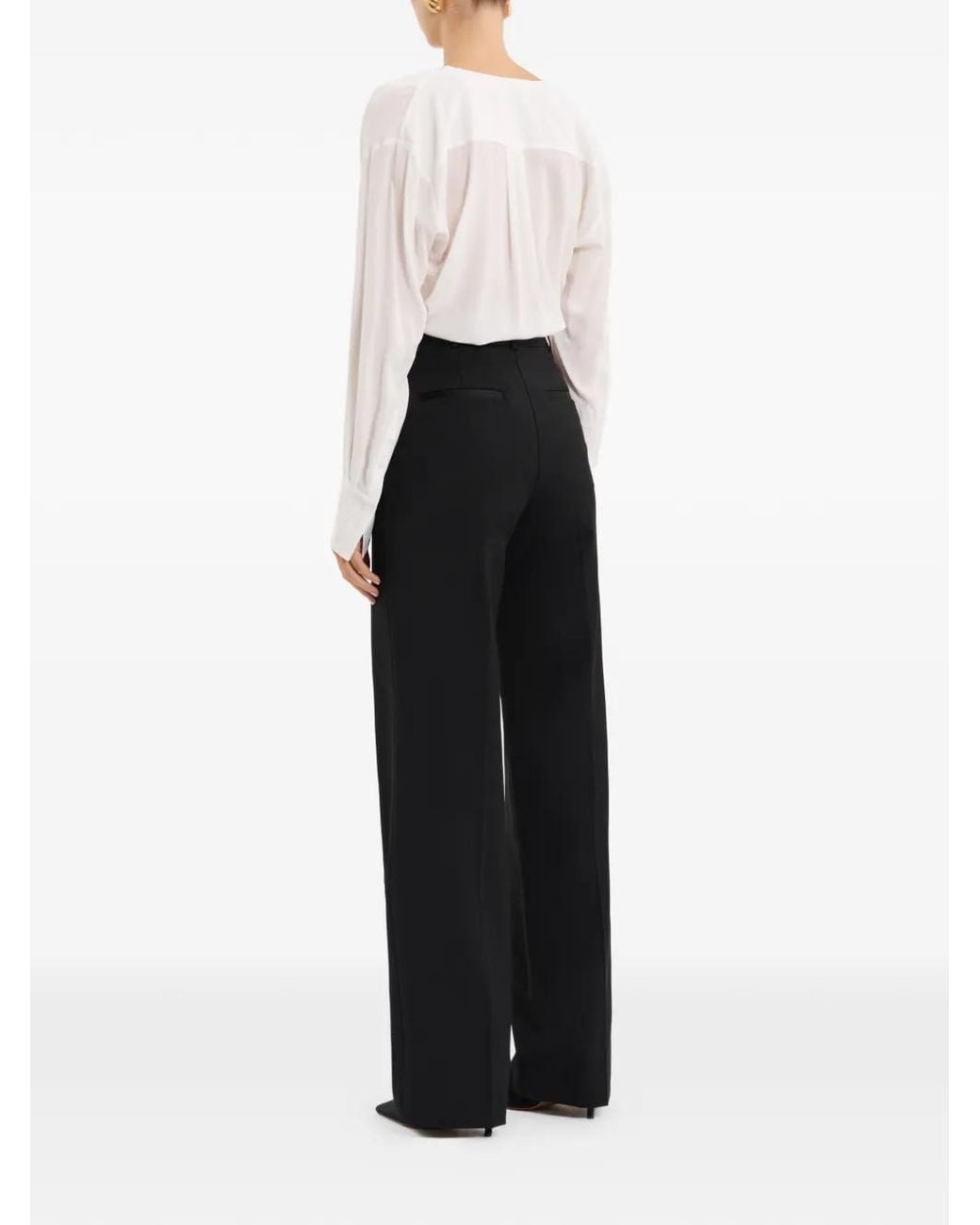 Rebecca Vallance White Lavon V-Neck Blouse