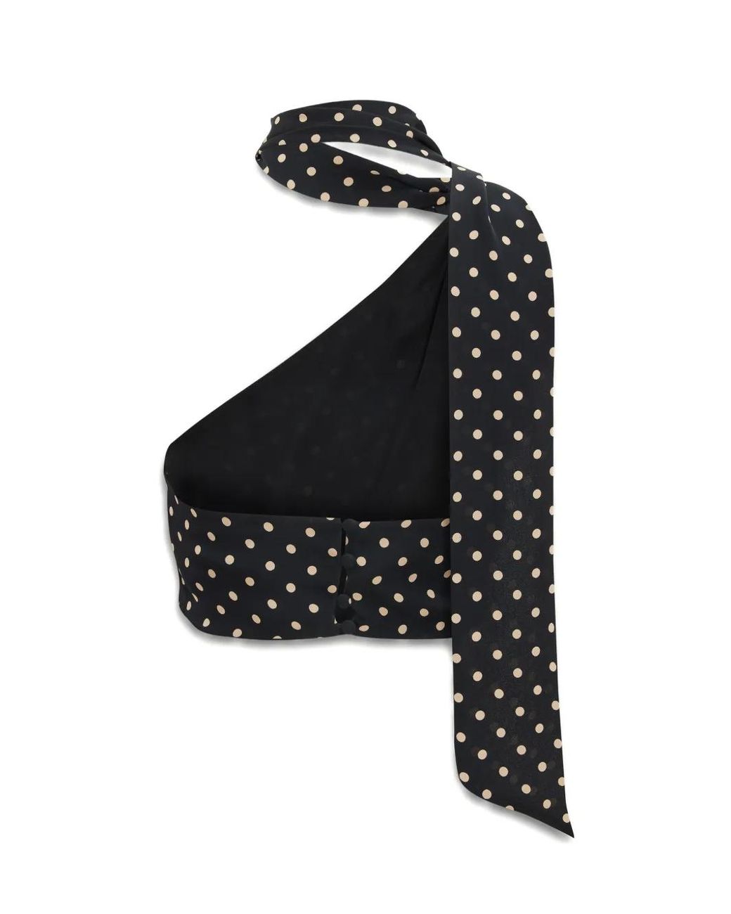 Occleus Black Polka Halter-Neck Top