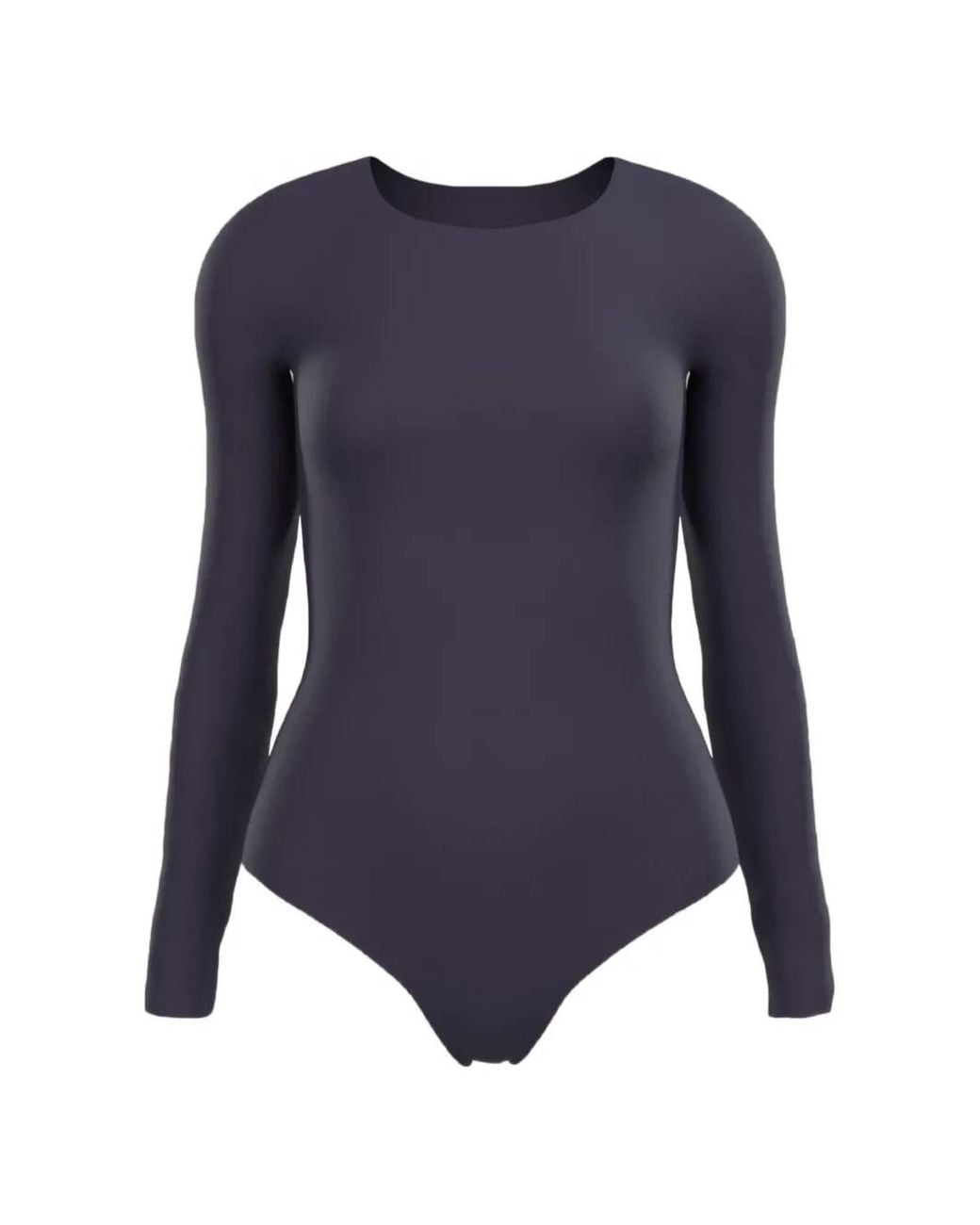 Wolford Blue Body En Maille Circulaire À Manches Longues