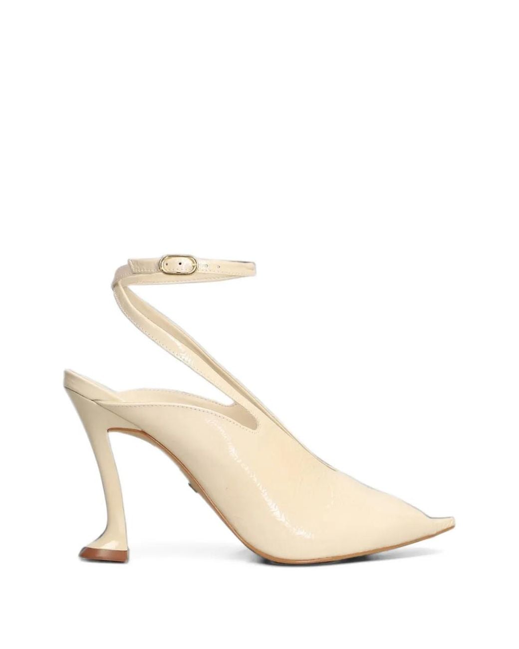 Carrano White Silhoutte Peep-Toe Sandals
