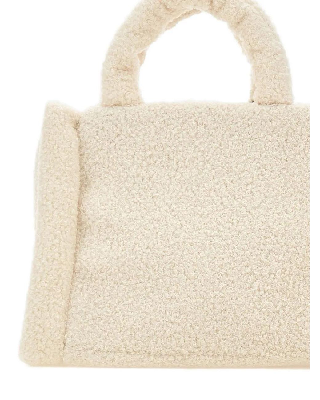 Colmar Natural Teddy-Effect Square Tote Bag