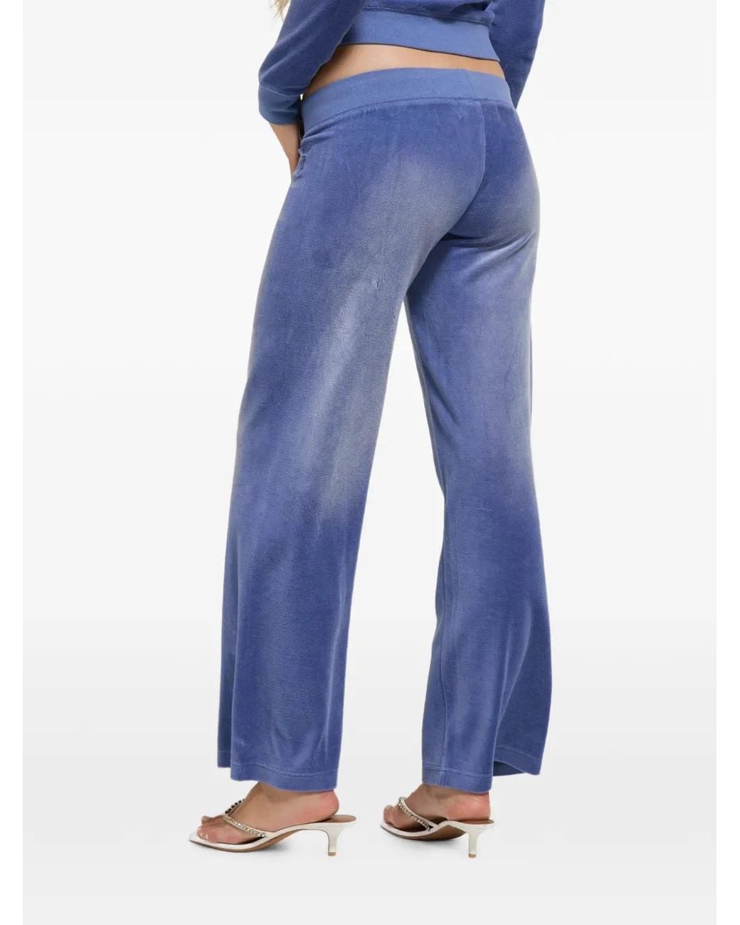 Juicy Couture Blue Velour Track-Pants