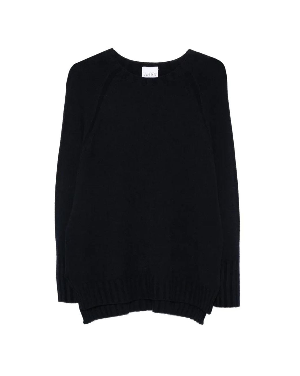 AROVESCIO Black Pullover Mit Raglanärmeln