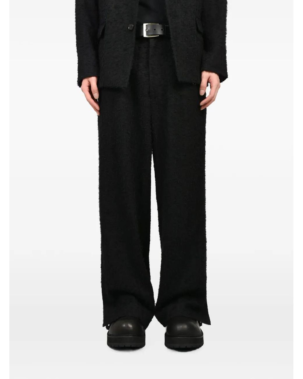 FILTH Black Pantalon Ample Côtelé for men