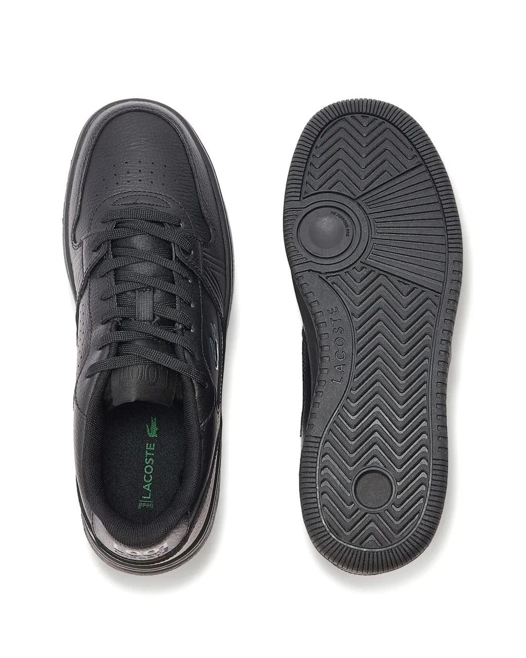 Lacoste Blue Leather Lace-Up Logo Sneakers for men