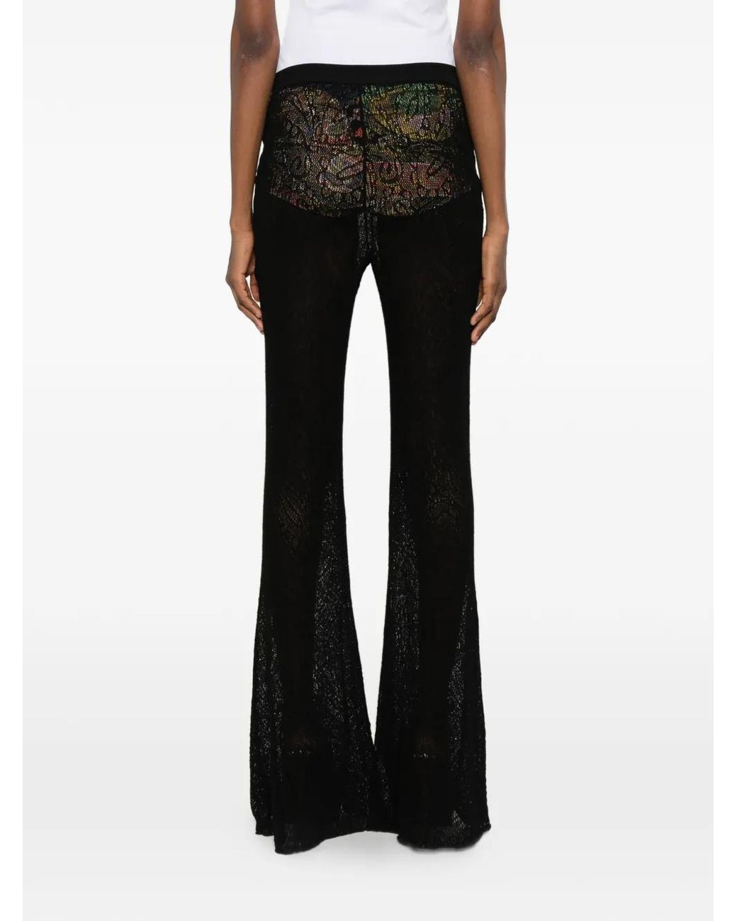 Etro Black Floral Trousers