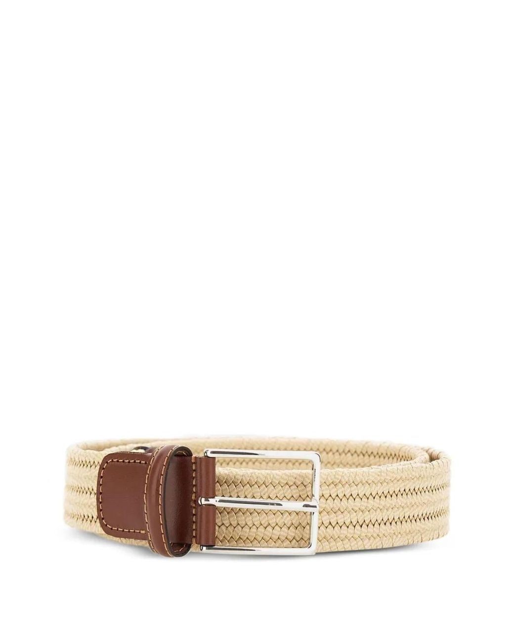 Athison Natural Woven Pin-Buckle Belt for men